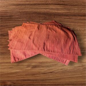 Sonoma Coral Waffle Weave placemats. Set of six